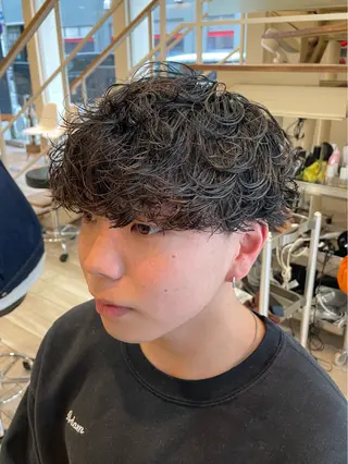 ショート パーマ メンズ パーマ/フェード🔥 佐々木波人のヘアスタイル