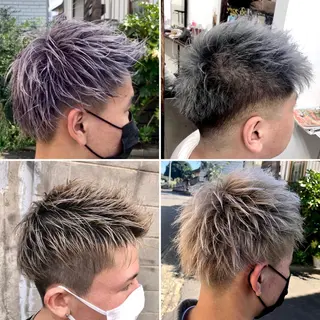 カラー メンズ ダブルスキルエクステ /羽エクステ白石宇由のヘアスタイル