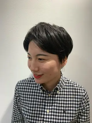 ショート メンズパーマ/ 岩本遼のヘアスタイル