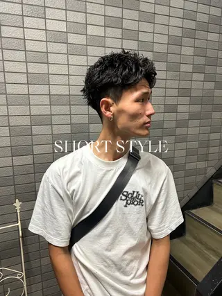 ショート パーマ メンズ 💈メンズ短髪特化 ✂︎伊藤大輝💈のヘアスタイル