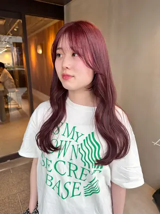 ロング カラー ピンクカラー/ mana🎀のヘアスタイル