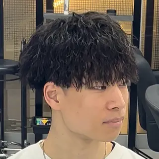 ショート パーマ ヘアアレンジ メンズ 【札幌メンズ特化】 🔥RIKU🔥のヘアスタイル