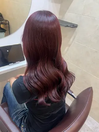 ロング カラー 全席個室　暖色カラー Zina松園優香🌸のヘアスタイル