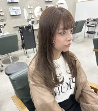 セミロング カラー 八谷 将平のヘアスタイル