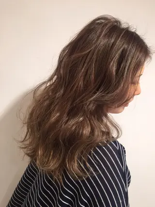ミディアム セミロング ロング カラー ヘアアレンジ 韓国♡ハイライト ♡YURIのヘアスタイル