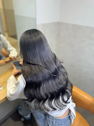 ロング カラー ヘアアレンジ 韓国ヘア指名率 No. 1小堀京介のヘアスタイル