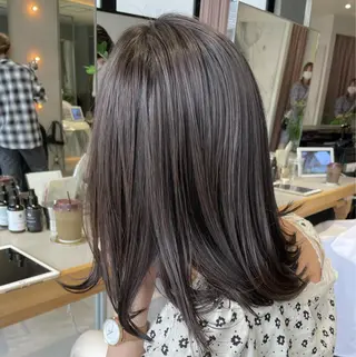 セミロング 柔らか透け感カラー 🌿ムロヤリョウスケのヘアスタイル