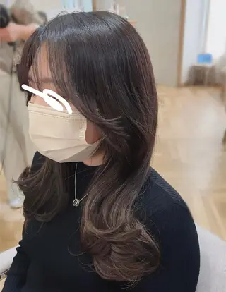 ミディアム 大人韓国ヘア🎀 しょうこLuanaのヘアスタイル