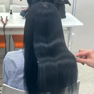 ロング カラー みゆ🧸まつパ/🦋 青/ピンクカラー🎀のヘアスタイル