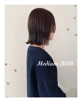 ミディアム カラー 市川 千夏のヘアスタイル