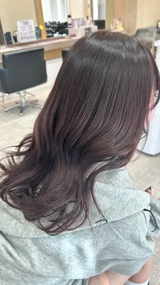 セミロング カラー ヘアアレンジ 艶カラー/ よしみ🥣のヘアスタイル