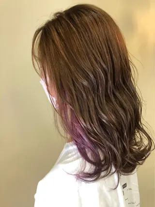 セミロング カラー hair studio  jyym's所属・ボーイッシュ美容師 刈り上げ/ショートのヘアスタイル