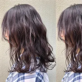 ミディアム カラー ツキノキ ミナのヘアスタイル