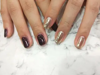 ネイル はばすみれ🎀ﾈｲﾙ 光ﾌｪｲｼｬﾙ ﾍｱのネイルデザイン