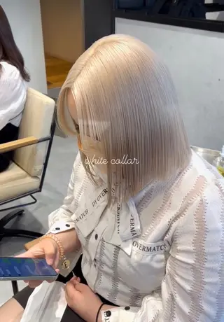 ショート カラー パーマ ヘアアレンジ メンズ キッズ ネイル マツエク・マツパ アイブロウ カラー特化サロン Eir心斎橋のヘアスタイル
