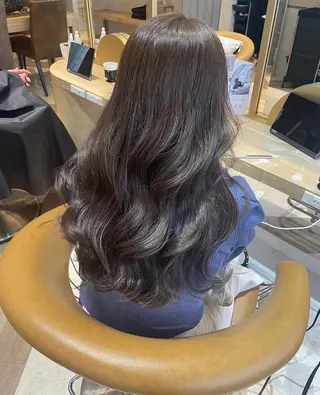 セミロング カラー 美髪矯正×レイヤー 松田空優哉のヘアスタイル