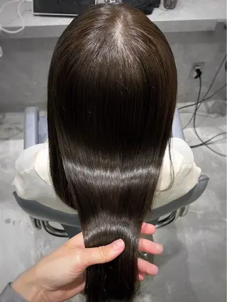 ロング 髪質改善×透明感カラ ー/新宿/SHOKIのヘアスタイル
