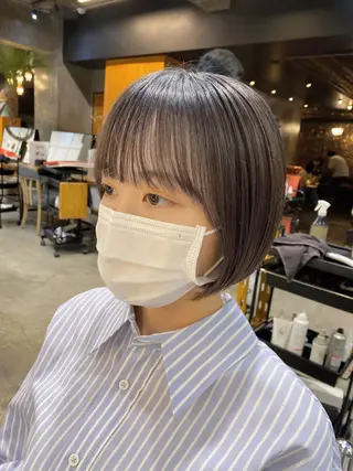 ショート カラー 透明感カラー🌿 グレージュ🐺陽介のヘアスタイル