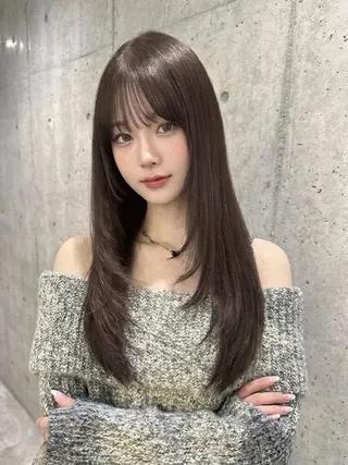 セミロング カラー LITTY&M.O.Dshibuya所属・レイヤー/髪質改善 /山永圭介のヘアスタイル