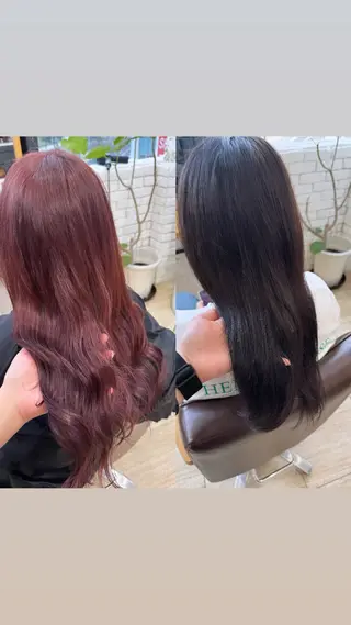 ロング デザインカラー/ ジュンナのヘアスタイル