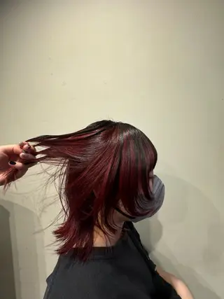 ミディアム カラー 青海 サヤのヘアスタイル