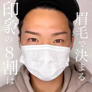 メンズ アイブロウ まつパ／眉毛／梅田／ 金子乃愛のマツエク・マツパデザイン