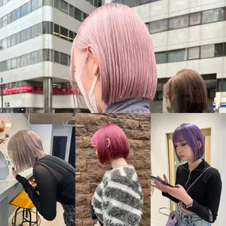 ショート ハイトーン/ ボブ 中村麟のヘアスタイル