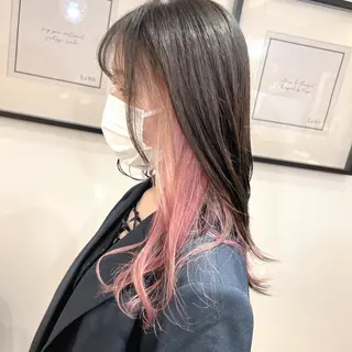 ロング カラー ブリーチなしWカラー ✨縮毛矯正✨ワタベのヘアスタイル