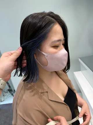 ミディアム カラー 中川 茜里のヘアスタイル