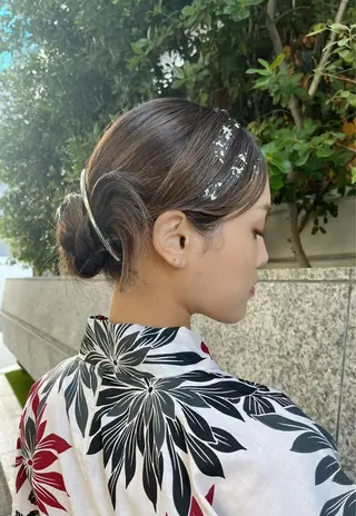 ミディアム ヘアアレンジ ヘアセット専門店 Rのヘアスタイル