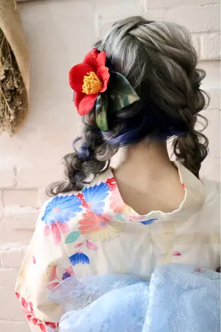 セミロング まつパ・ヘアセット ♡Chinami♡のマツエク・マツパデザイン