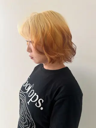 ミディアム カラー ケアパーマ/ケアブリ ーチdaisukeのヘアスタイル