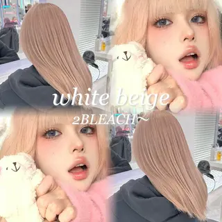 ロング カラー 色落ち綺麗🩰ハイ トーン🎀RINKAのヘアスタイル