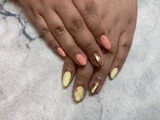 ネイル ネイルリボン 受付スタッフのネイルデザイン