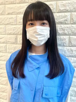 ロング 山口 莉奈のヘアスタイル