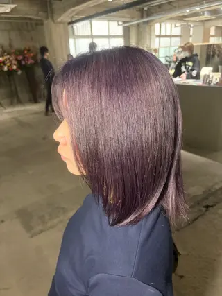 ミディアム カラー 玉置 七海のヘアスタイル