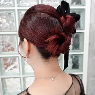 セミロング ヘアアレンジ 🌐サトウ リョウ🌐のヘアスタイル