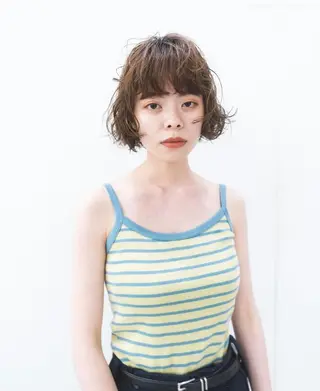 ショート カラー パーマ RikO *. ショートヘア/パーマのヘアスタイル