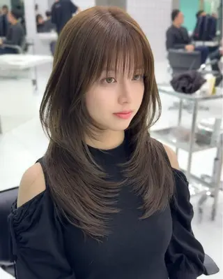 セミロング 縮毛矯正特化 髪質改善辻良輝のヘアスタイル