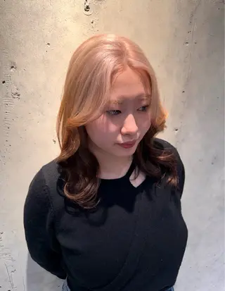 カラー ブリーチ/透明感 カラー🖤🪽みさきのヘアスタイル