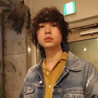 ミディアム パーマ メンズ 🌈圧倒的デザイン パーマ　関和希のヘアスタイル