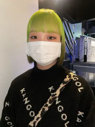 ミディアム カラー スパイラルパーマ 🌐hina⭐️のヘアスタイル