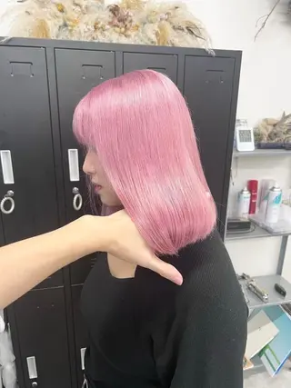 ミディアム 江坂エリア最安値◎ ブリーチ*土田のヘアスタイル