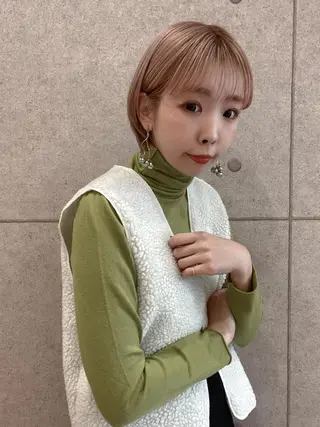 ショート カラー 韓国ヘア🇰🇷船橋 髪質改善/上野愛果のヘアスタイル