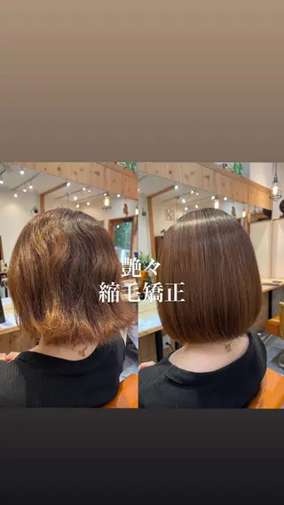 ショート パーマ 🪻二宮俊カットモデ ル縮毛矯正募集🪻のヘアスタイル