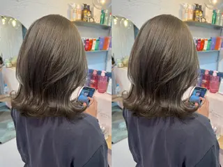 ショート カラー レイヤー/前髪/ 韓国/CHIHIROのヘアスタイル