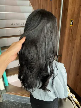 ロング カラー パーマ ヘアアレンジ 【暗め透明感カラー】 【インナー】小島良太のヘアスタイル