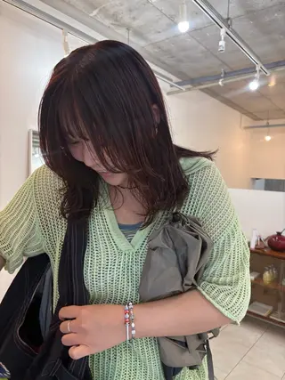 ミディアム カラー eri kinjoのヘアスタイル