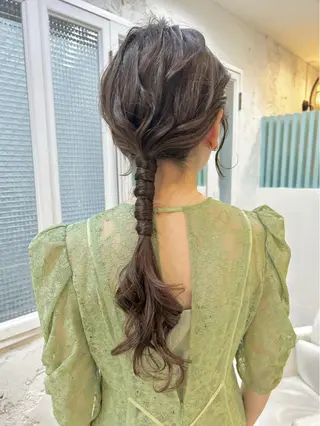 ロング カラー ヘアアレンジ マツエク・マツパ アイブロウ 透明感カラー🫧ヘア セット🫧松本菜月の眉毛・アイブロウイメージ