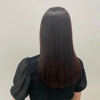 セミロング カラー パーマ ヘアアレンジ 韓国風ベージュ🤎 赤みなし🌿横浜🤎のヘアスタイル